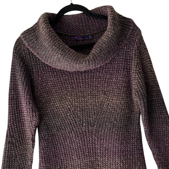 PRANA | HUNTER PLUM TUNIC SWEATER OVERSIZED TURTLENECK NECK CHUNKY KNIT | MEDIUM - Picture 2 of 9